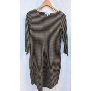 Isaac Mizrahi Live Women's Striped Stretch Knit Dress Sz Small Nautical‎ Sailor